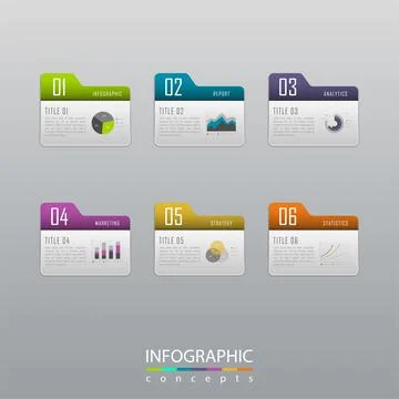 Vector infographics template for chart, diagram, web design, presentation, wo Illustrazione stock