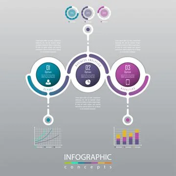 Vector infographics template for chart, diagram, web design, presentation, wo イラスト素材