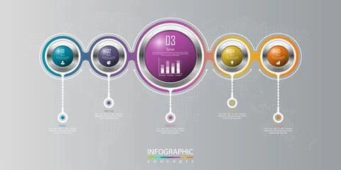 Vector infographics template for chart, diagram, web design, presentation, wo イラスト素材