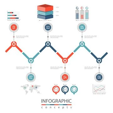 Vector infographics template Illustrazione stock