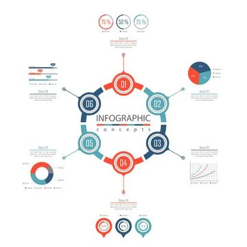 Vector infographics template Illustrazione stock