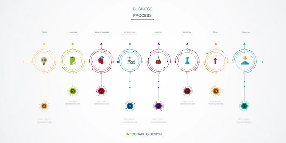 Vector infographics timeline design Stock Illustration