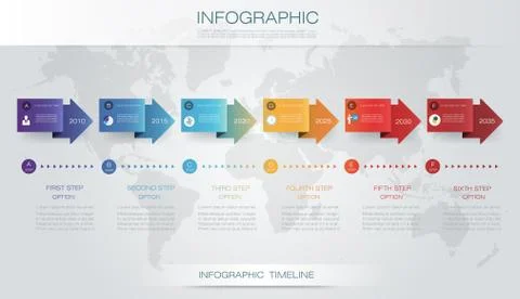 Vector infographics timeline design Stock Illustration