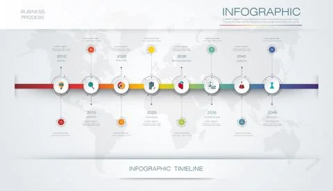 Vector infographics timeline design Stock Illustration