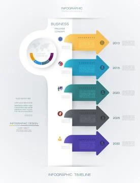 Vector infographics timeline design Stock Illustration