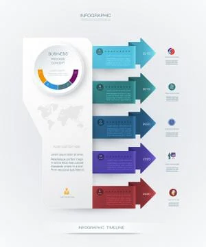 Vector infographics timeline design Stock Illustration