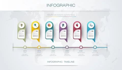 Vector infographics timeline design Stock Illustration