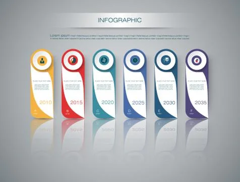Vector infographics timeline design Stock Illustration
