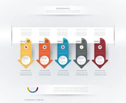 Vector infographics timeline design Stock Illustration