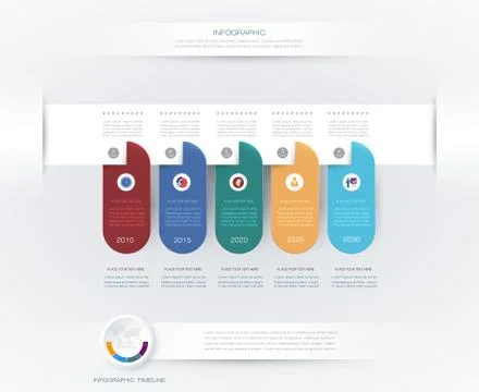 Vector infographics timeline design Stock Illustration