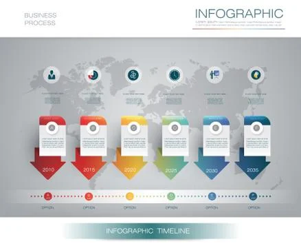 Vector infographics timeline design Stock Illustration