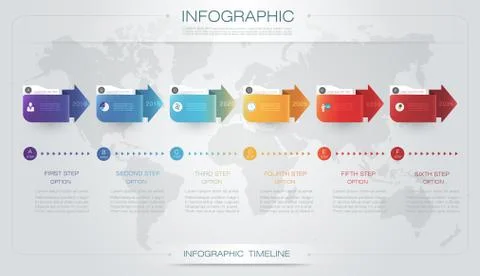 Vector infographics timeline design Stock Illustration