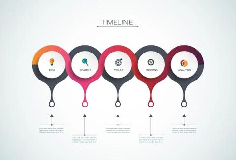 Vector infographics timeline design template Stock Illustration