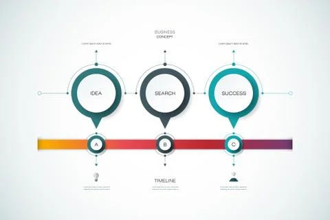 Vector infographics timeline design template Stock Illustration