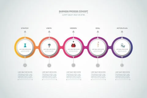 Vector infographics timeline design template Stock Illustration