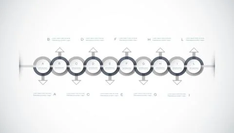 Vector infographics timeline design template with 3D paper label Stock Illustration