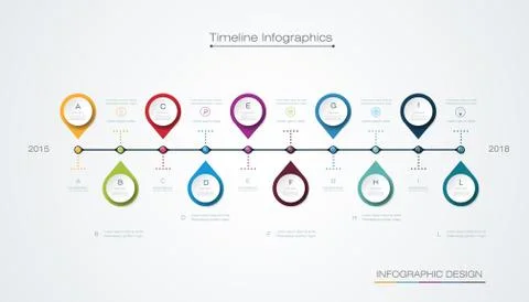 Vector infographics timeline design template Stock Illustration