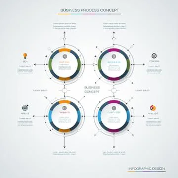 Vector infographics timeline design template Stock Illustration