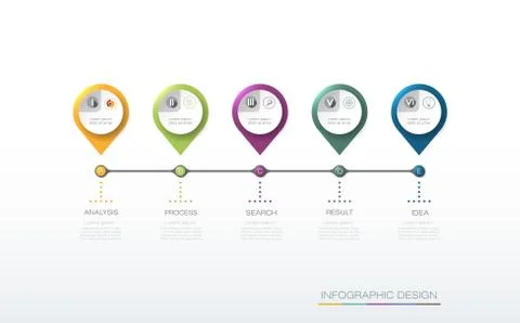 Vector infographics timeline design template Stock Illustration
