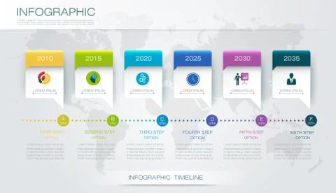 Vector infographics timeline design template Stock Illustration