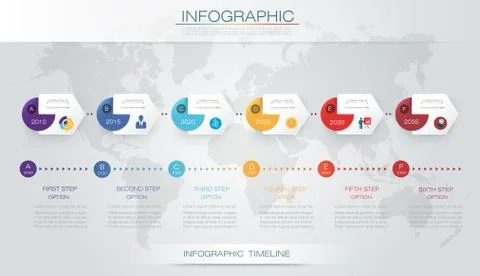 Vector infographics timeline design template Stock Illustration
