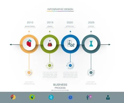 Vector infographics timeline design template Stock Illustration