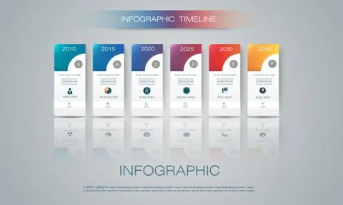 Vector infographics timeline design template Stock Illustration