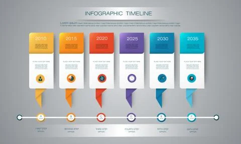 Vector infographics timeline design template Stock Illustration