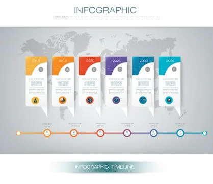 Vector infographics timeline design template Stock Illustration