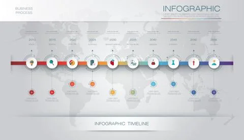 Vector infographics timeline design template Stock Illustration