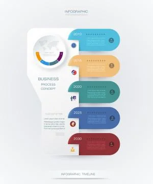Vector infographics timeline design template Stock Illustration