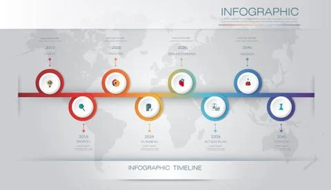 Vector infographics timeline design template Stock Illustration