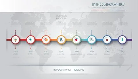 Vector infographics timeline design template Stock Illustration