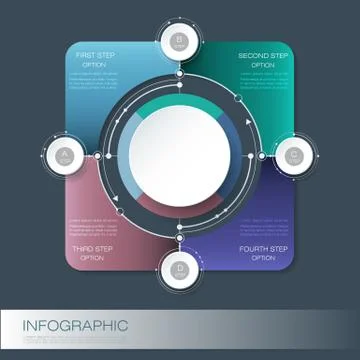 Vector infographics timeline design template Stock Illustration