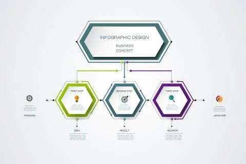 Vector infographics timeline design template Stock Illustration