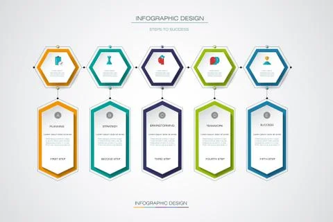 Vector infographics timeline design template Stock Illustration