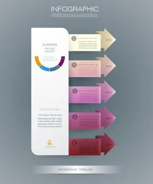 Vector infographics timeline design template Stock Illustration