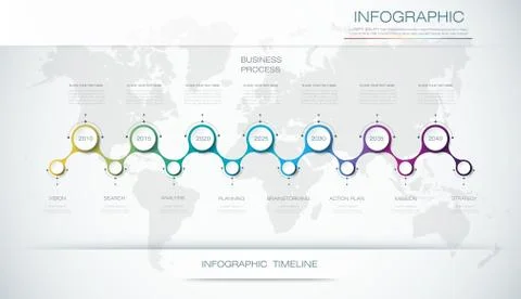 Vector infographics timeline design template Stock Illustration
