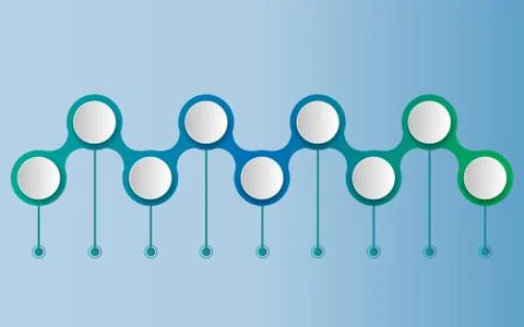 Vector infographics timeline design template with 3D paper label, integrated Stock Illustration