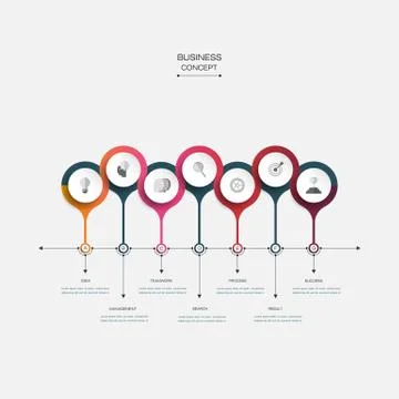 Vector infographics timeline Stock Illustration