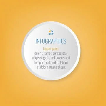 Vector Infographics, white gradient information circle 스톡 일러스트