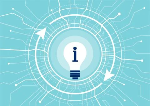 Vector of information access via new technology innovations Stock Illustration