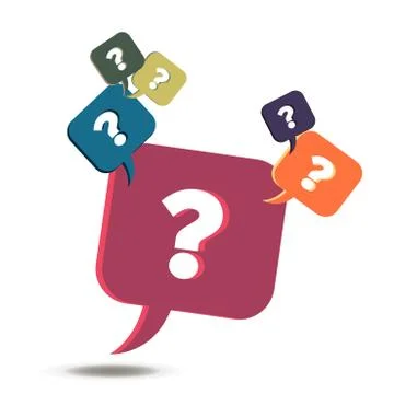 Vector information exchange FAQ icon, help question and mark info bubble. Fla Stock Illustration