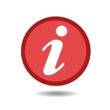 Vector information icon symbol isolated on white background Stock Illustration