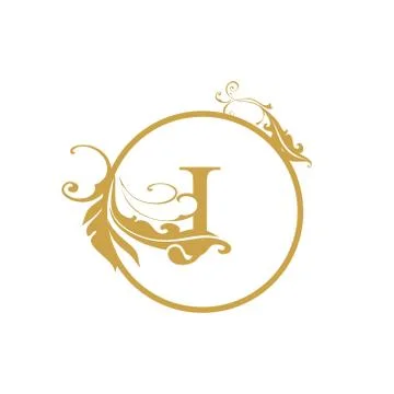 Vector Initial j letter luxury beauty flourishes ornament monogram wedding ic Stock Illustration