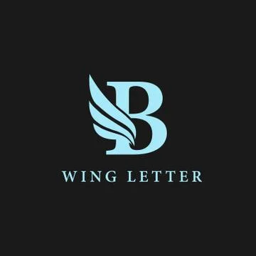 Vector initial letter b business wing logo icon corporate technology concept  Stock-Illustration