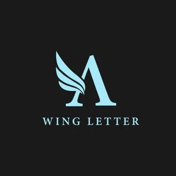 Vector initial letter a business wing logo icon corporate technology concept  Stock Illustration