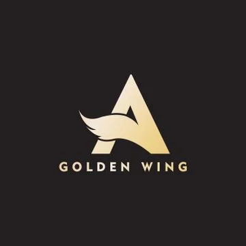 Vector initial letter A business wing logo icon corporate technology concept  Stock Illustration