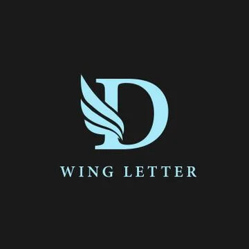 Vector initial letter d business wing logo icon corporate technology concept  Stock Illustration