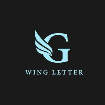 Vector initial letter g business wing logo icon corporate technology concept  Stock Illustration